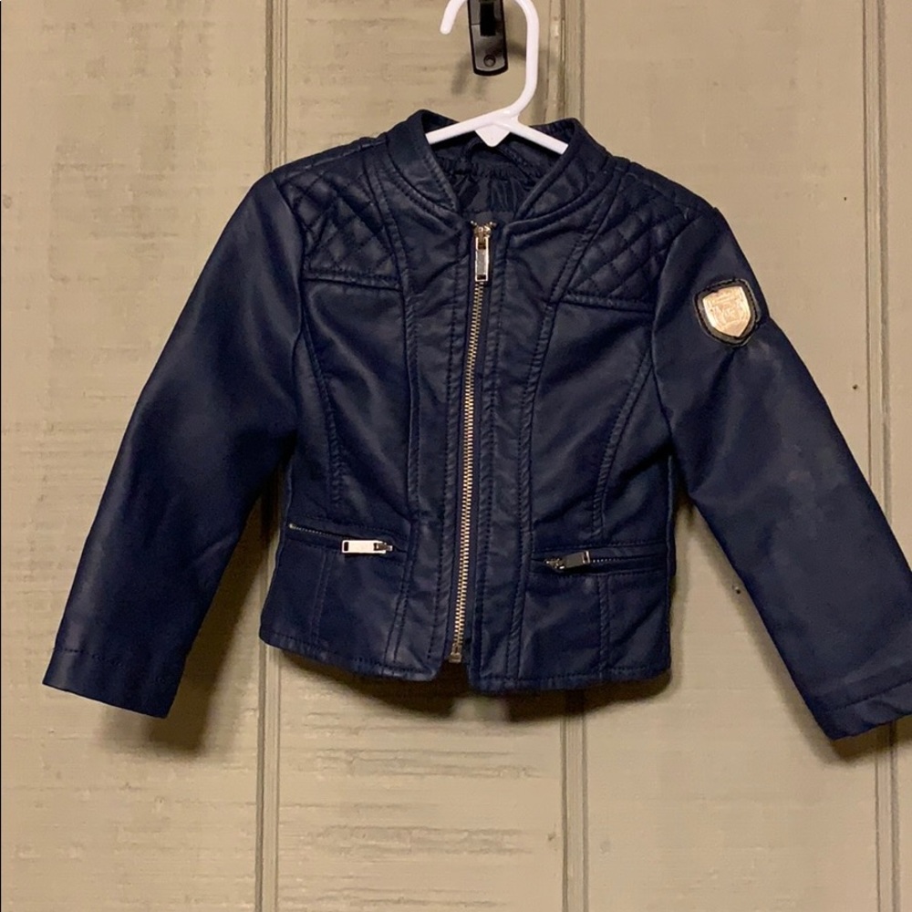 Urban republic 24 month navy leather like jacket